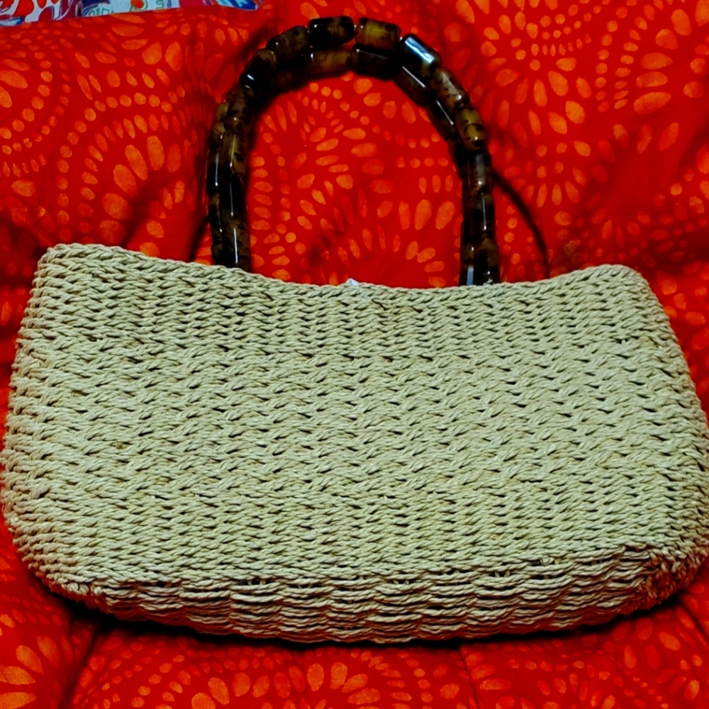 Talbot's Straw Purse Bead Handles